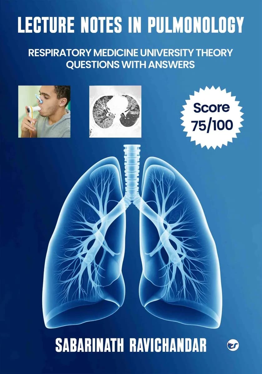 LECTURE NOTES IN PULMONOLOGY: RESPIRATORY MEDICINE UNIVERSITY THEORY QUESTIONS WITH ANSWERS