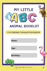 My Little ABC Animal Booklet:3 in 1 Alphabet, Tracing and Colouring Book
