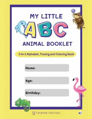 My Little ABC Animal Booklet:3 in 1 Alphabet, Tracing and Colouring Book