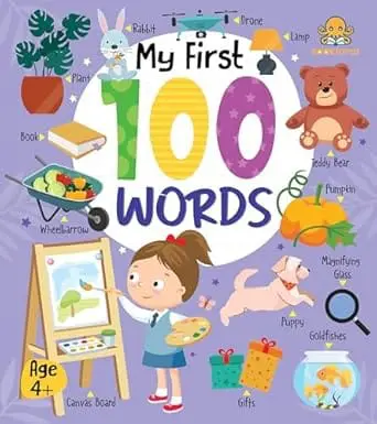 9789365694246 Booktopus Board Book - My First 100 Words - Early Learning Books for Kids - Picture Books for Baby 4+ Years