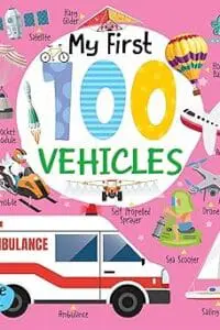 Booktopus Board Book - My First 100 Vehicles - Early Learning Books for Kids - Picture Books for Baby 4+ Years