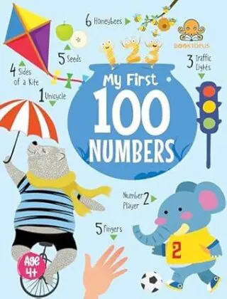 Booktopus Mini Board Book - My First 100 Numbers - Early Learning Books for Kids - Picture Books for Baby 4+ Years
