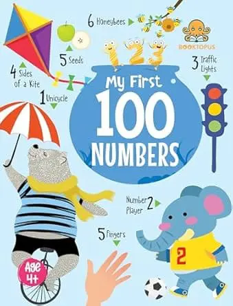 9789365696684 Booktopus Mini Board Book - My First 100 Numbers - Early Learning Books for Kids - Picture Books for Baby 4+ Years