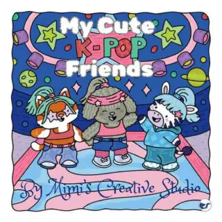 My Cute K-POP Friends: Vibrant Coloring Book for Kids and Teens