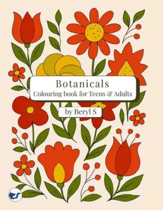 botanicals: colouring book for teens & adults